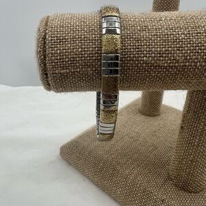 Milor stainless steel gold glitter stretchable bracelet